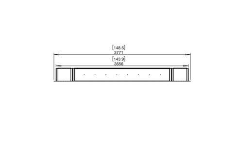 Ecosmart Fire Flex 140SS.BX2 Single Sided Fireplace Insert - Black Finish / Stainless Steel Burner - ESF.FX.140SS.BX2
